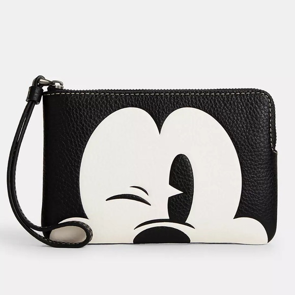 Coach x Disney Winking Mickey Wristlet Wallet - Picture 1 of 10